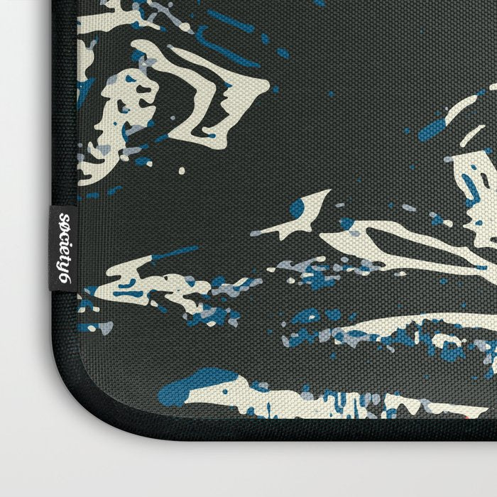 Blue Breckenridge Vintage Ski Poster Laptop Sleeve Gallery Image 3