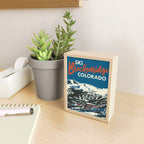 Blue Breckenridge Vintage Ski Poster Mini Art Print Gallery Image 2