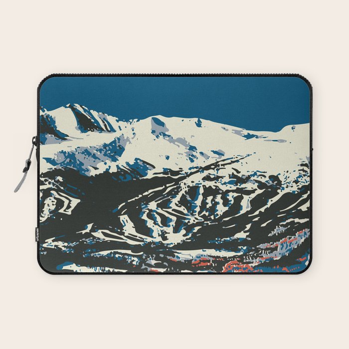 Blue Breckenridge Vintage Ski Poster Laptop Sleeve Gallery Image 1