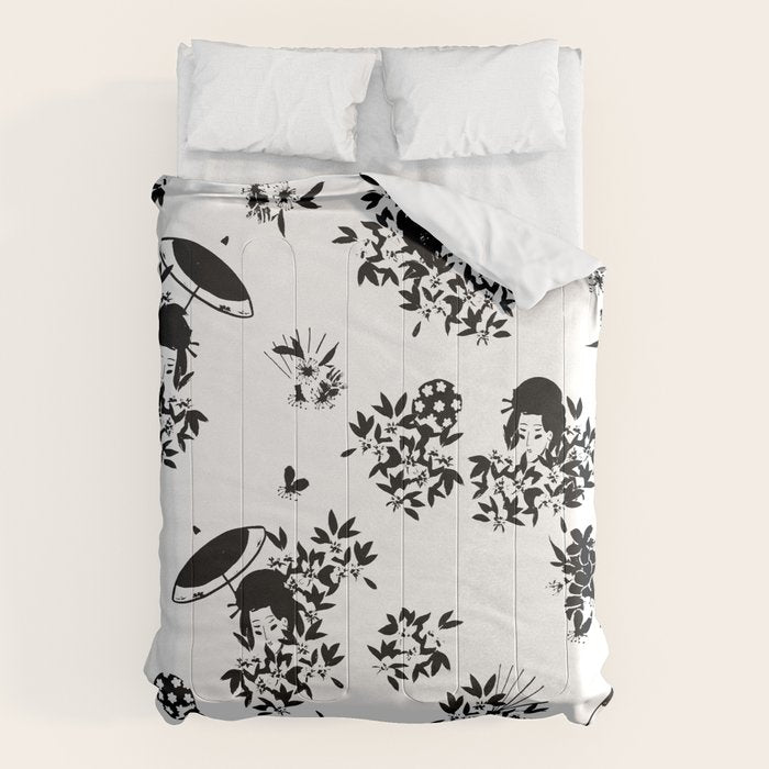 Black and white oriental pattern Comforter Gallery Image 6
