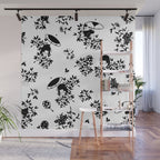 Black and white oriental pattern Wall Mural Gallery Image 1