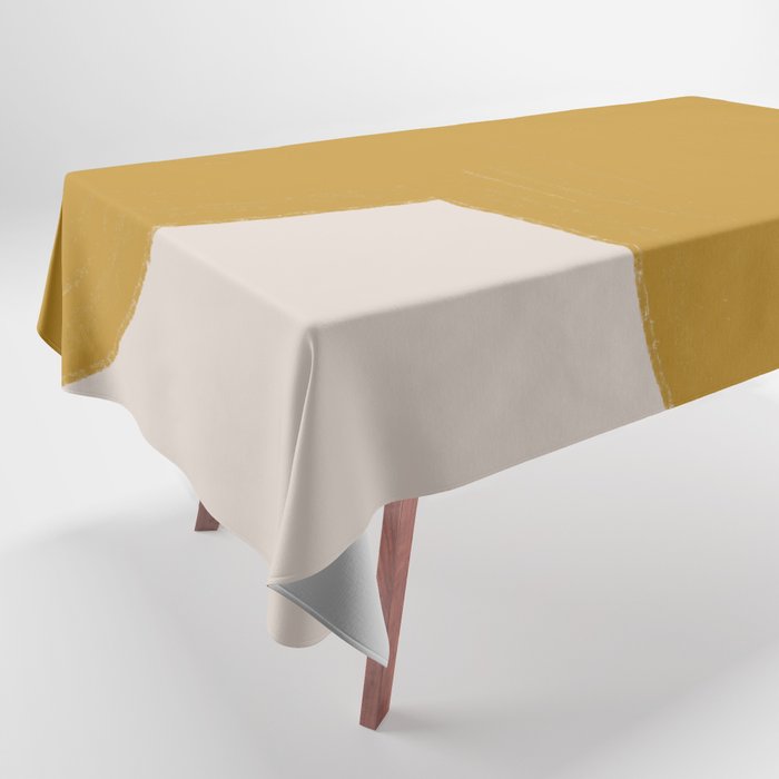 Mustard Modern Shape Tablecloth Gallery Image 1