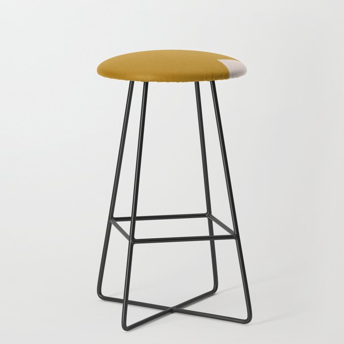 Mustard Modern Shape Stool Gallery Image 1