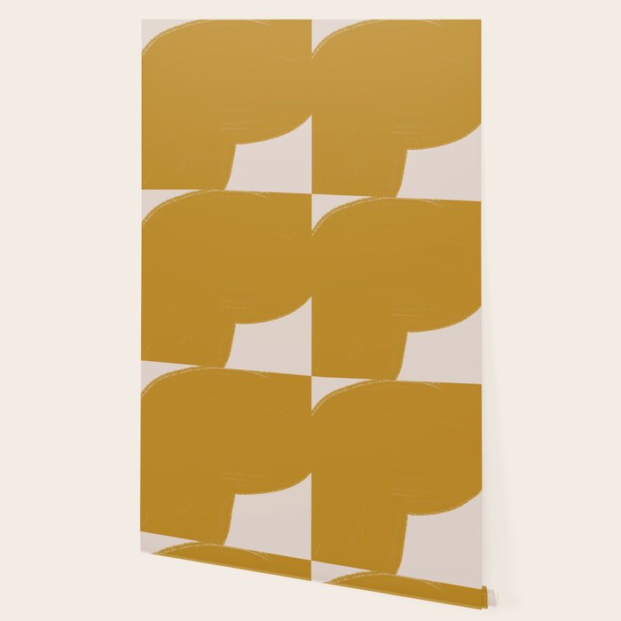 Mustard Modern Shape Wallpaper Gallery Image 2