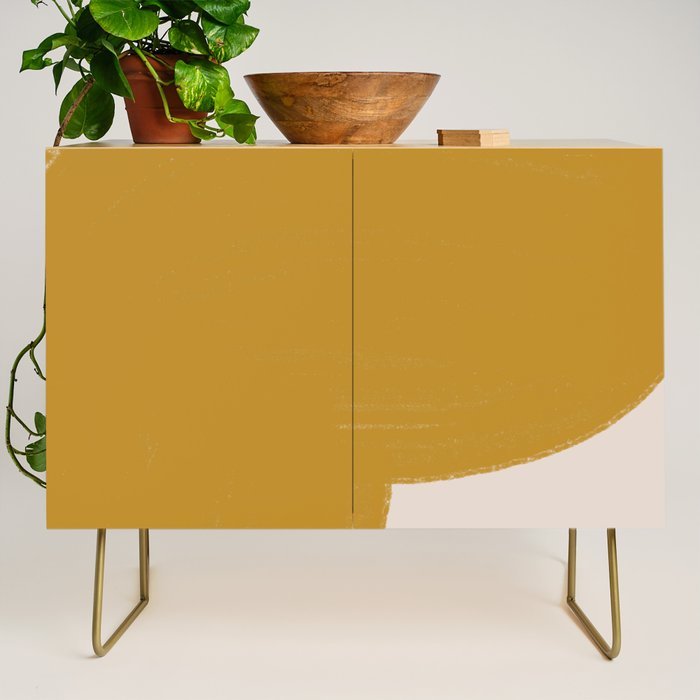Mustard Modern Shape Credenza Gallery Image 1