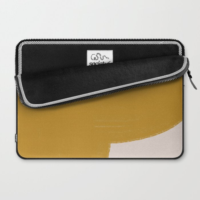 Mustard Modern Shape Laptop Sleeve Gallery Image 2
