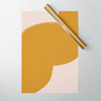 Mustard Modern Shape Wrapping Paper Gallery Image 1