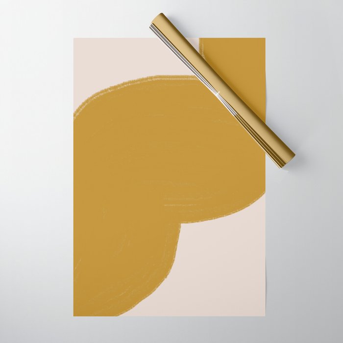 Mustard Modern Shape Wrapping Paper Gallery Image 1