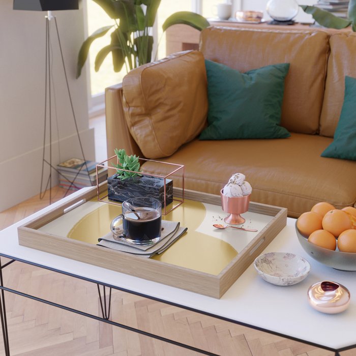 Mustard Modern Shape Serving Tray Gallery Image 2
