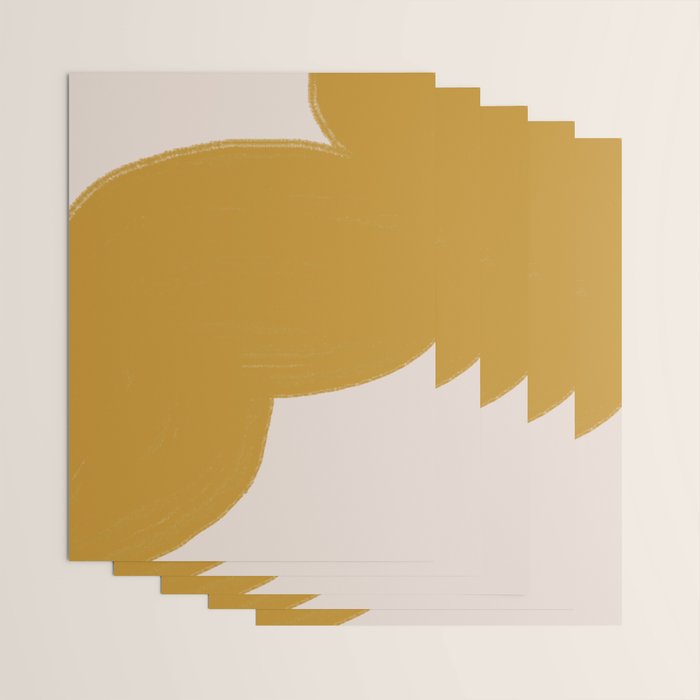 Mustard Modern Shape Wrapping Paper Gallery Image 3