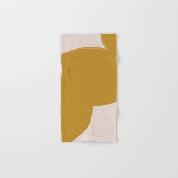 Mustard Modern Shape Bath Towel Gallery Image 1
