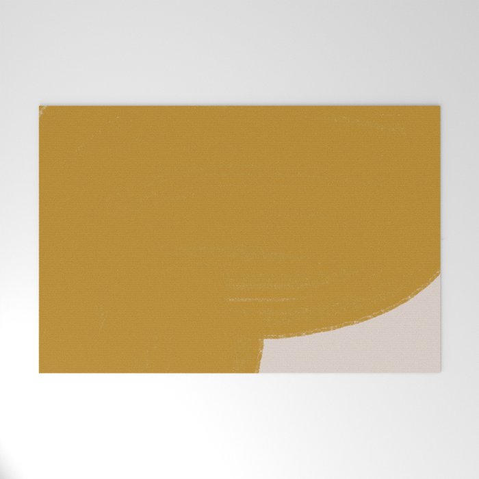 Mustard Modern Shape Welcome Mat Gallery Image 1