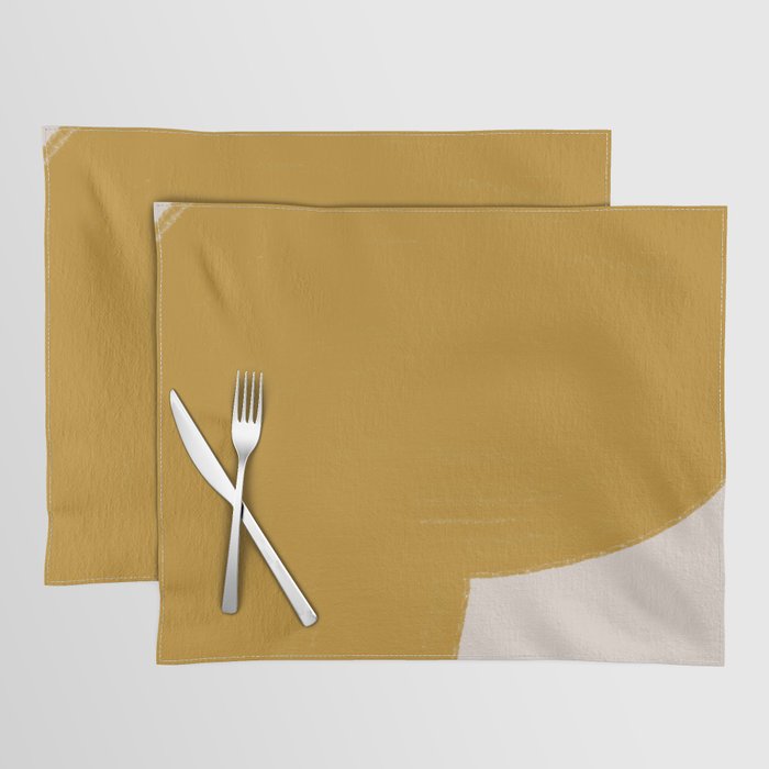 Mustard Modern Shape Placemat Gallery Image 1