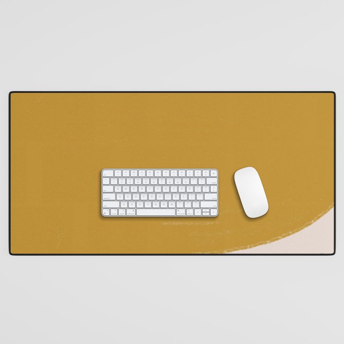 Mustard Modern Shape Desk Mat Gallery Image 1