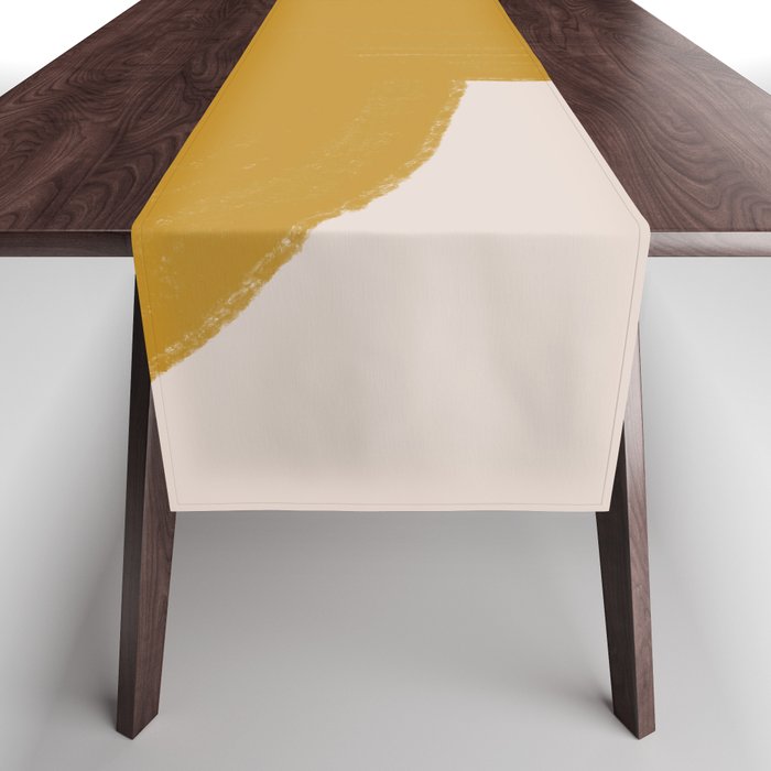 Mustard Modern Shape Table Runner Gallery Image 1
