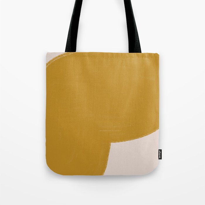 Mustard Modern Shape Tote Bag Gallery Image 1