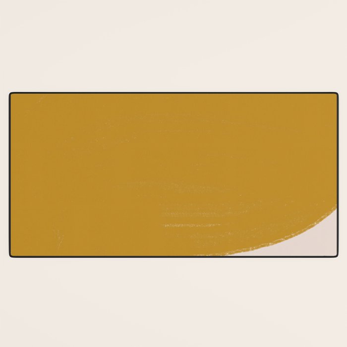 Mustard Modern Shape Desk Mat Gallery Image 3