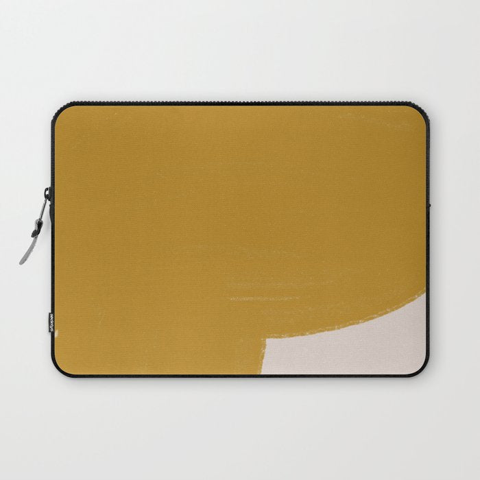 Mustard Modern Shape Laptop Sleeve Gallery Image 1
