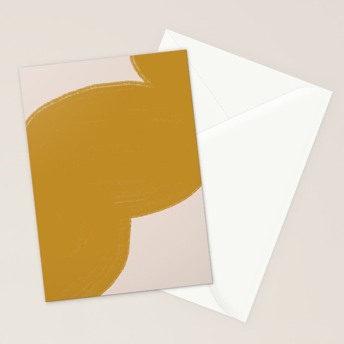 Mustard Modern Shape Stationery Card Gallery Image 2
