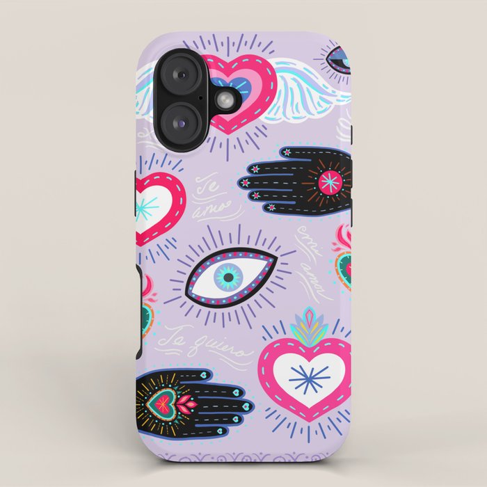 Milagro love heart - Lavender iPhone Case