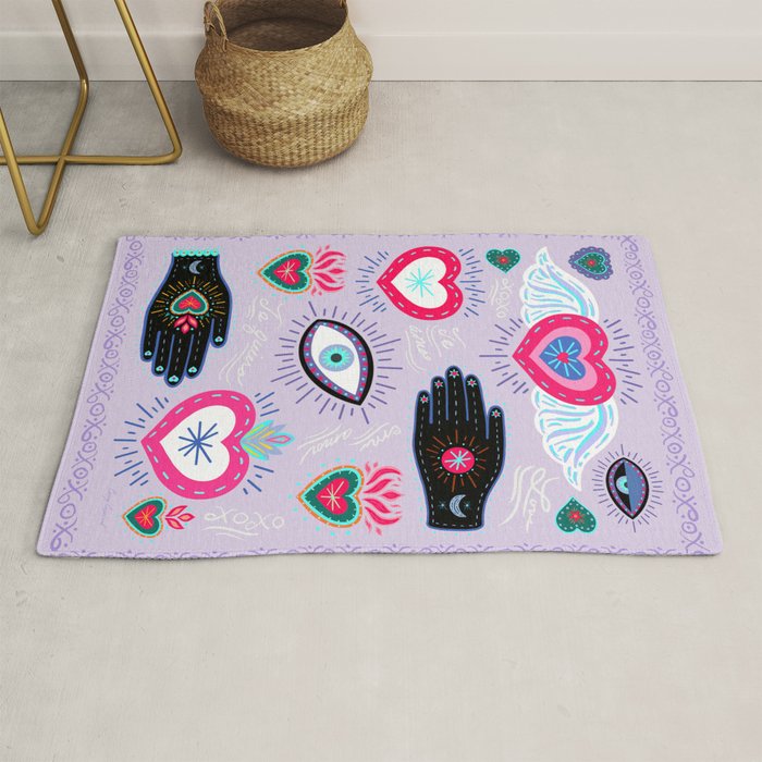Milagro love heart - Lavender Rug Gallery Image 1