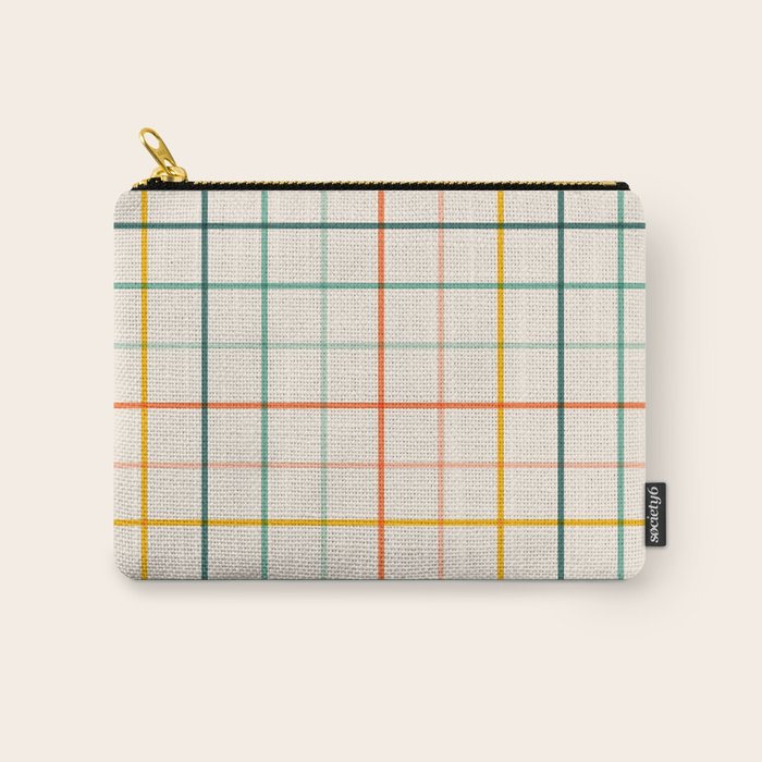 Simple Check - citrus Carry All Pouch Gallery Image 1