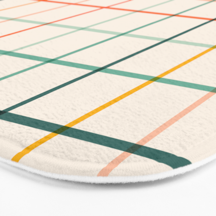 Simple Check - citrus Bath Mat Gallery Image 3