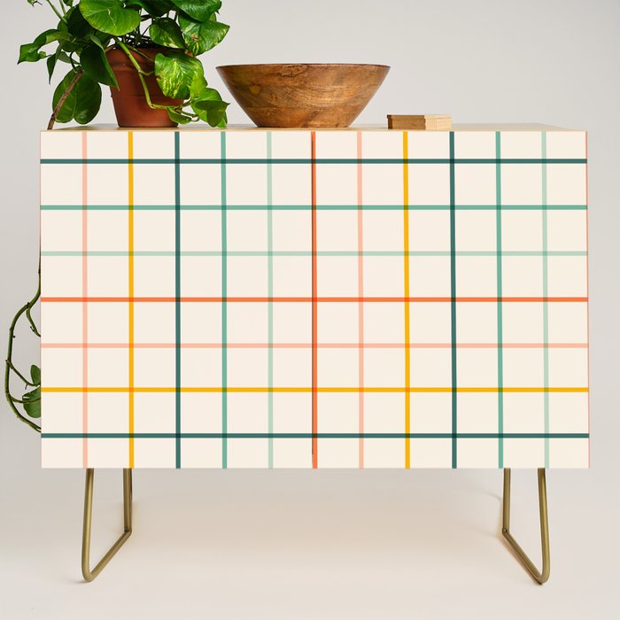 Simple Check - citrus Credenza Gallery Image 1