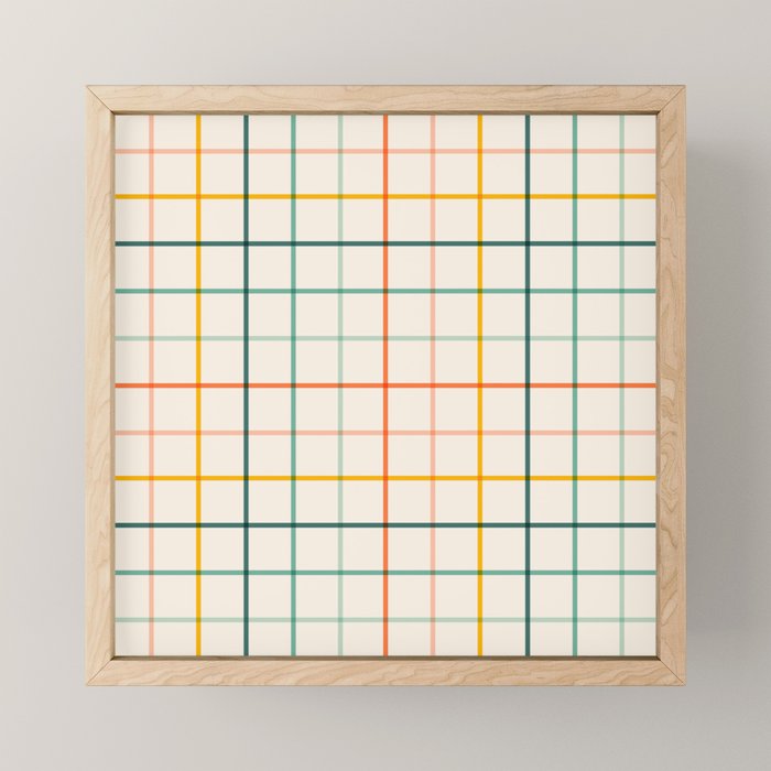 Simple Check - citrus Mini Art Print Gallery Image 1