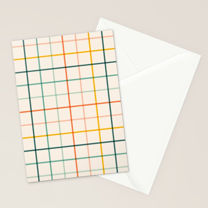 Simple Check - citrus Stationery Card Gallery Image 2