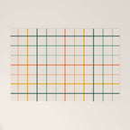 Simple Check - citrus Welcome Mat Gallery Image 1