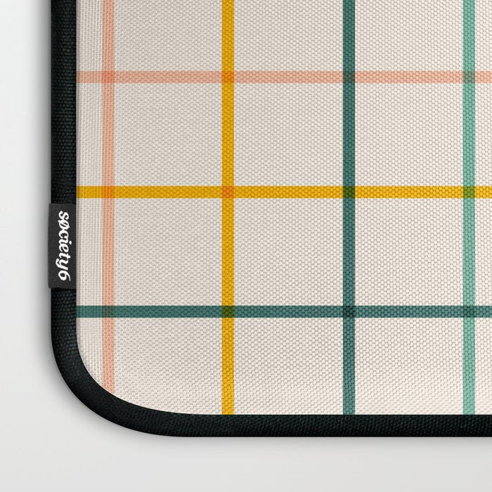 Simple Check - citrus Laptop Sleeve Gallery Image 3