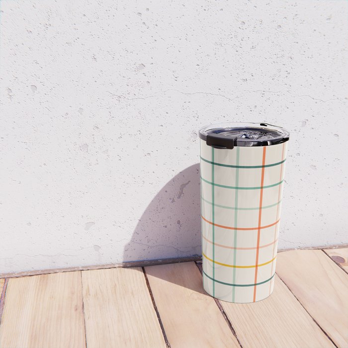 Simple Check - citrus Travel Mug Gallery Image 4