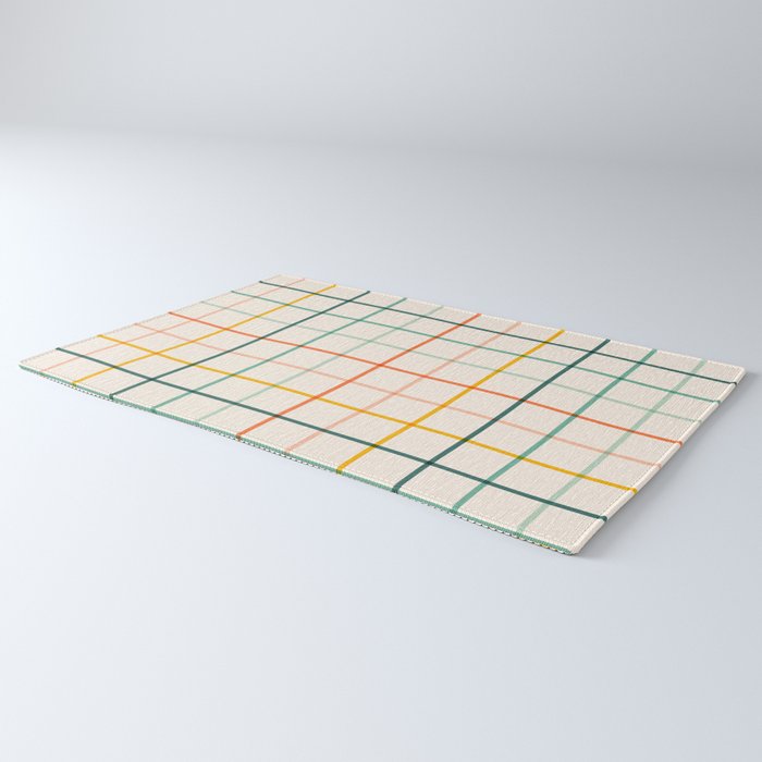 Simple Check - citrus Rug Gallery Image 3