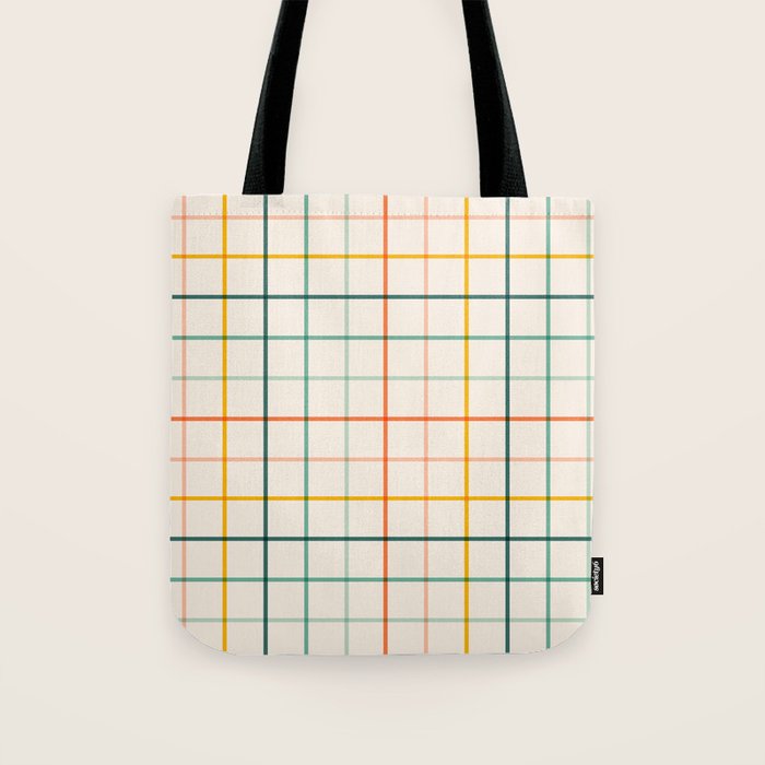 Simple Check - citrus Tote Bag Gallery Image 1