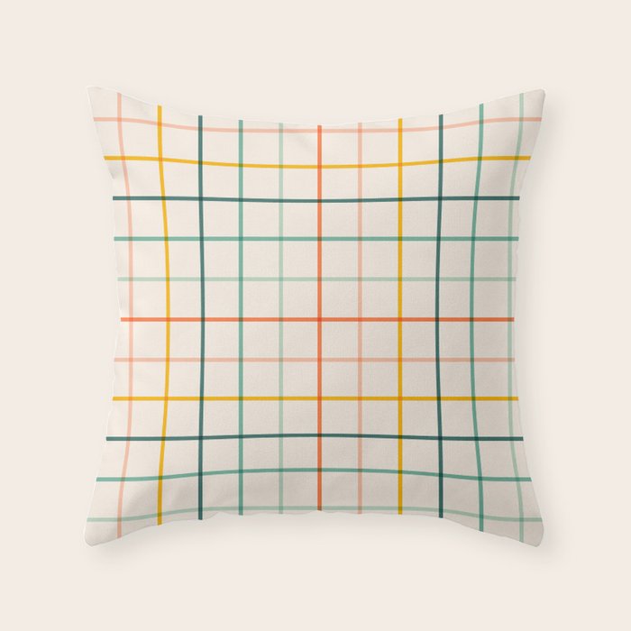 Simple Check - citrus Throw Pillow Gallery Image 6