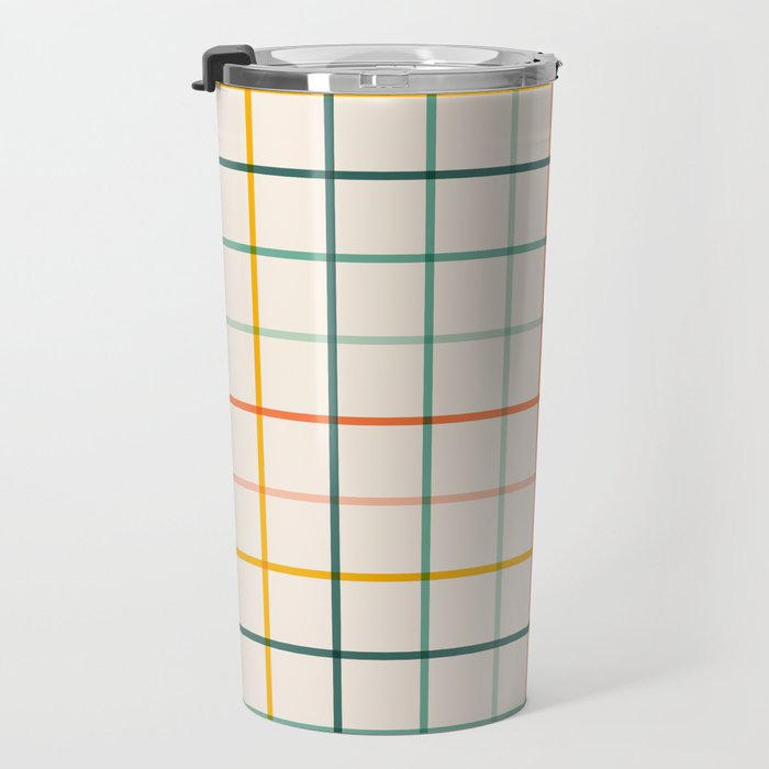 Simple Check - citrus Travel Mug Gallery Image 3