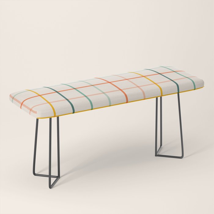 Simple Check - citrus Bench Gallery Image 1