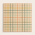 Simple Check - citrus Wood Wall Art Gallery Image 1
