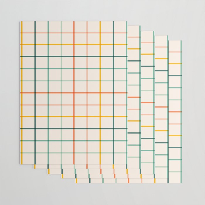 Simple Check - citrus Wrapping Paper Gallery Image 3