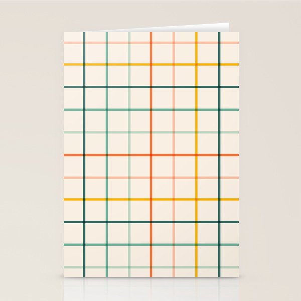 Simple Check - citrus Stationery Card Gallery Image 2