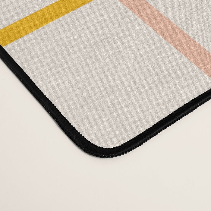 Simple Check - citrus Desk Mat Gallery Image 4