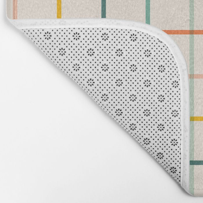 Simple Check - citrus Bath Mat Gallery Image 2