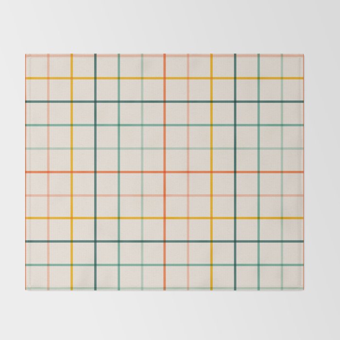 Simple Check - citrus Throw Blanket Gallery Image 2
