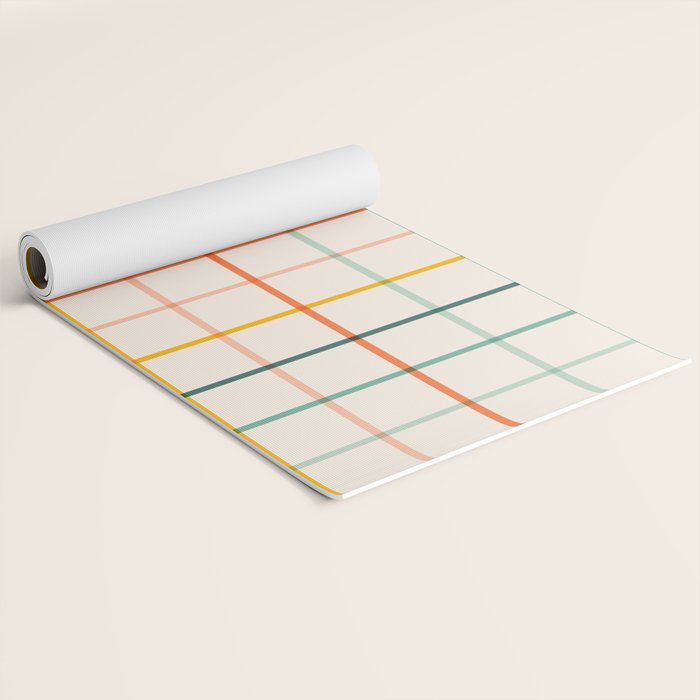 Simple Check - citrus Yoga Mat Gallery Image 2