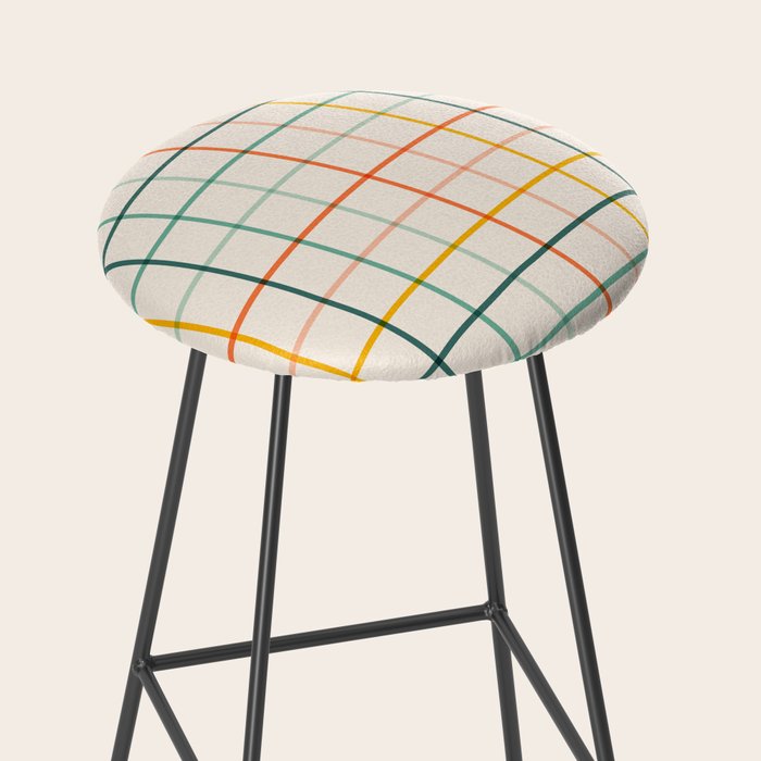 Simple Check - citrus Stool Gallery Image 2