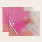 dreamy days in pink peach aquarell Placemat Gallery Image 1