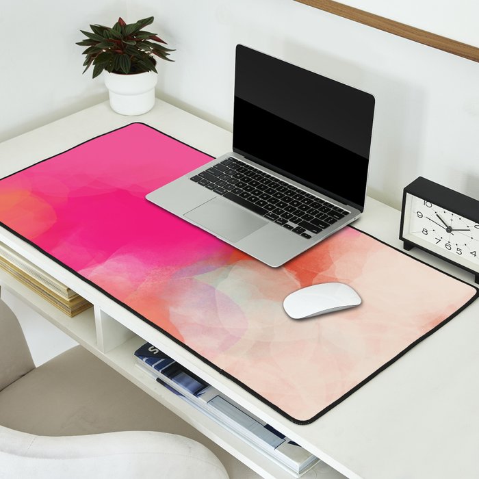 dreamy days in pink peach aquarell Desk Mat Gallery Image 2