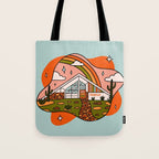 Aquarius Mid Century House Tote Bag Gallery Image 1