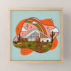 Aquarius Mid Century House Mini Art Print Gallery Image 1